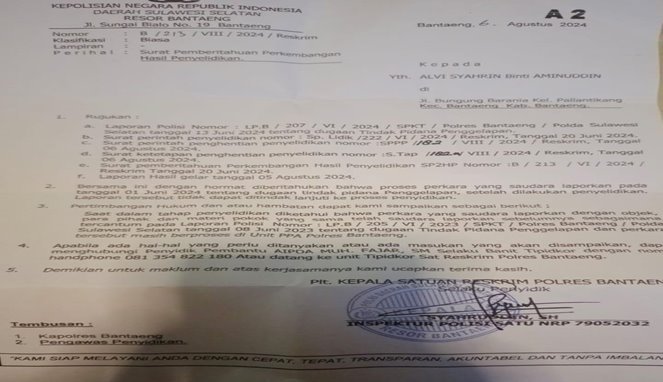 Polres Bantaeng Diduga Biarkan Penggelapan Sertifikat Rp 180 Juta!