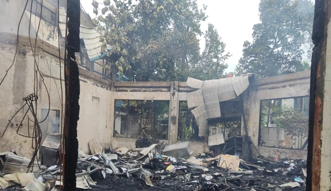 Labfor Polda Sulsel Usut Tuntas Kebakaran di Kantor Disdik Makassar