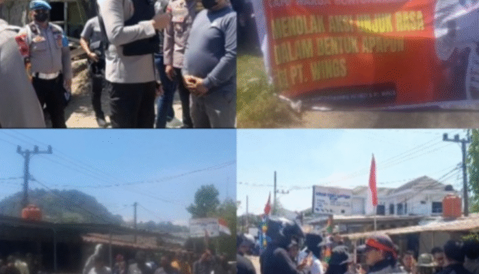 FSPMI dan Partai Buruh Unjuk Rasa Nyaris Bentrok di PT Wings Terkait PHK Tanpa Surat