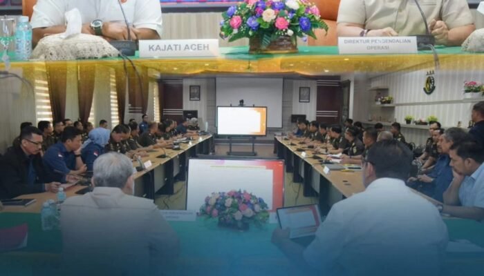 Kejati Aceh Menerima Dir Dalops Jampidsus, Evaluasi Penanganan Perkara Korupsi Serta Percepatan Realisasi Anggaran