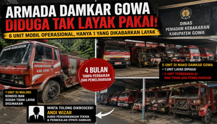 Kondisi Memprihatinkan Damkar Gowa, Warga Terancam Layanan Lambat Saat Kebakaran
