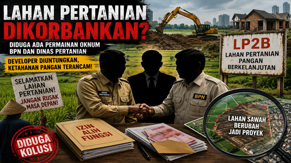 Ketahanan Pangan Disabotase? PRI Tuding Oknum BPN dan Dinas Pertanian Lindungi Developer