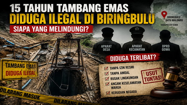 Tambang Emas Diduga Beroperasi Belasan Tahun, Aroma Pembiaran Kini Disorot Tajam