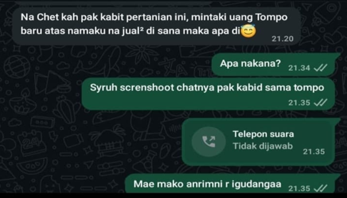 Belum Ada Klarifikasi, Polemik Percakapan WhatsApp yang Diduga Seret Nama Kabid PSP Terus Bergulir