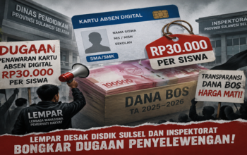 LEMPAR Desak Audit Dugaan Pengadaan Kartu Absen Digital, Dana BOS Dipertanyakan