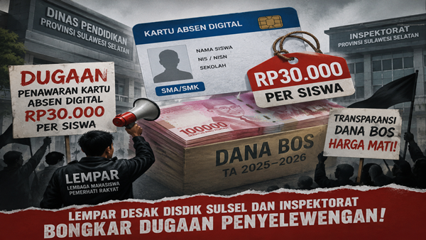 LEMPAR Desak Audit Dugaan Pengadaan Kartu Absen Digital, Dana BOS Dipertanyakan