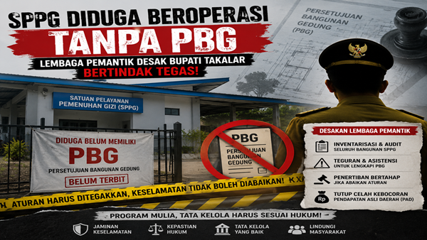 SPPG Diduga Beroperasi Tanpa PBG, Lembaga Pemantik Desak Satpol PP Turun Tangan