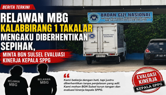 Dipecat Tanpa Surat Resmi, Relawan MBG Takalar Soroti Dugaan Ketidakadilan di SPPG