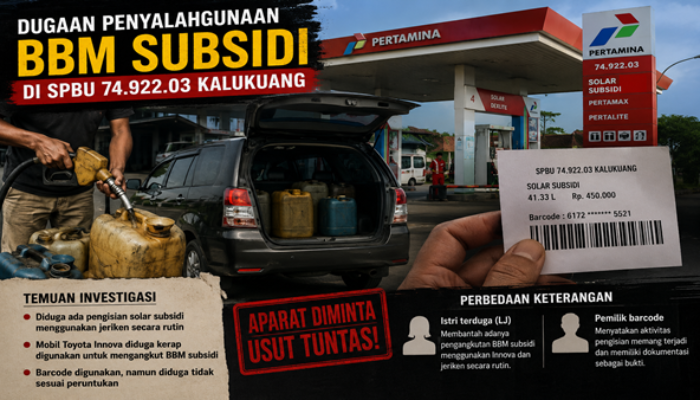 SPBU 74.922.03 Kalukuang Diduga Jadi Jalur Penyimpangan BBM Subsidi, Aparat Diminta Bertindak