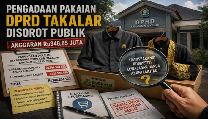 Rp348 Juta untuk Baju DPRD Takalar, Penyedia Itu Lagi Jadi Sorotan