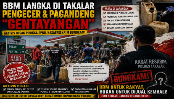 BBM Langka Bikin Rakyat Menjerit, Pagandeng dan Pengecer Justru Ramai di SPBU