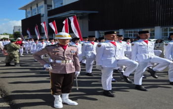 HUT ke-81 RI, Paskibra Polres Bulukumba Tuntaskan Tugas Pengibaran Bendera