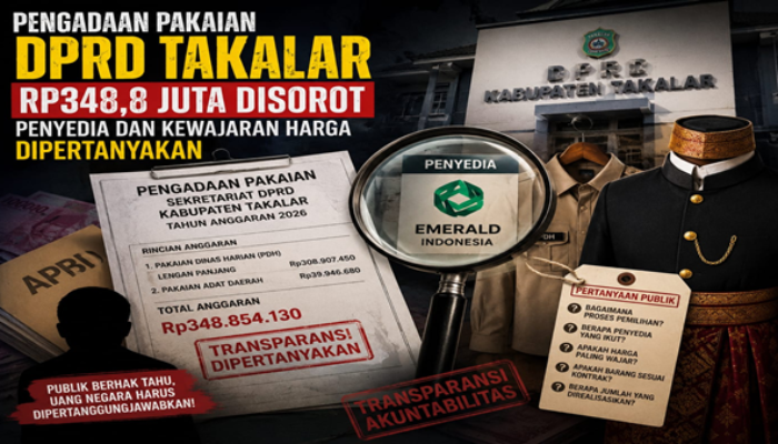 Rp348 Juta Belanja Pakaian DPRD Takalar Dipertanyakan, Sekwan Dalam Sorotan
